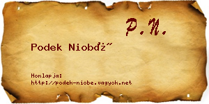 Podek Niobé névjegykártya